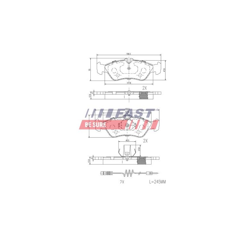 PLAQUETTES DE FREIN POUR MERCEDES SPRINTER 95