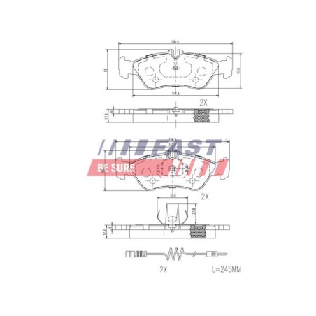 PLAQUETTES DE FREIN POUR MERCEDES SPRINTER 95