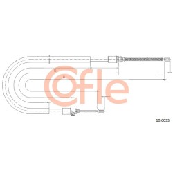 TIRETTE À CÂBLE, FREIN DE STATIONNEMENT POUR PEUGEOT 207 06
