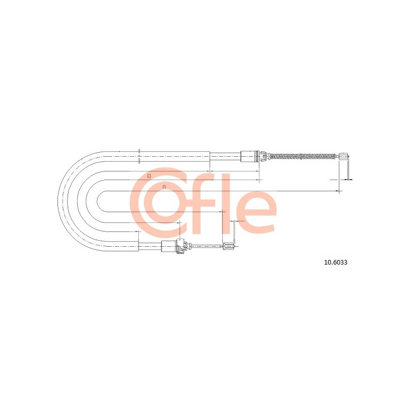 TIRETTE À CÂBLE, FREIN DE STATIONNEMENT POUR PEUGEOT 207 06
