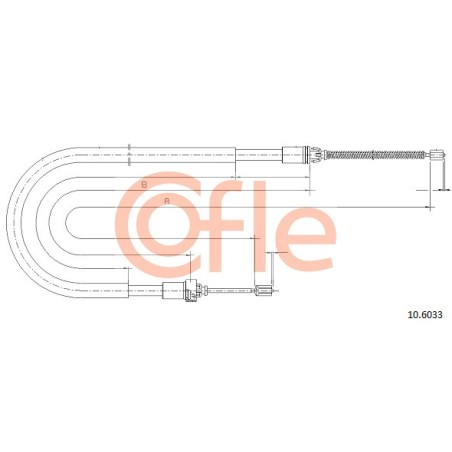 TIRETTE À CÂBLE, FREIN DE STATIONNEMENT POUR PEUGEOT 207 06
