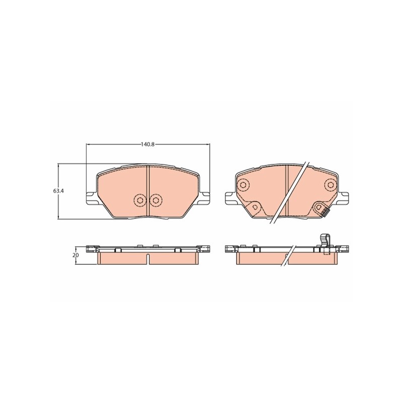 PLAQUETTES DE FREIN POUR FIAT 500X 14