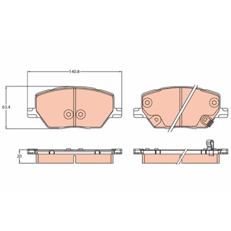 PLAQUETTES DE FREIN POUR FIAT 500X 14