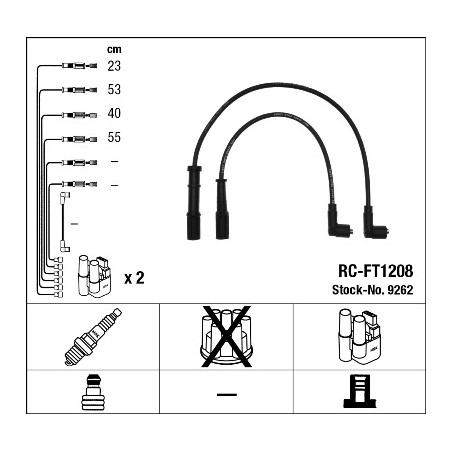 KIT DE CÂBLES D`ALLUMAGE POUR FIAT DOBLO 00