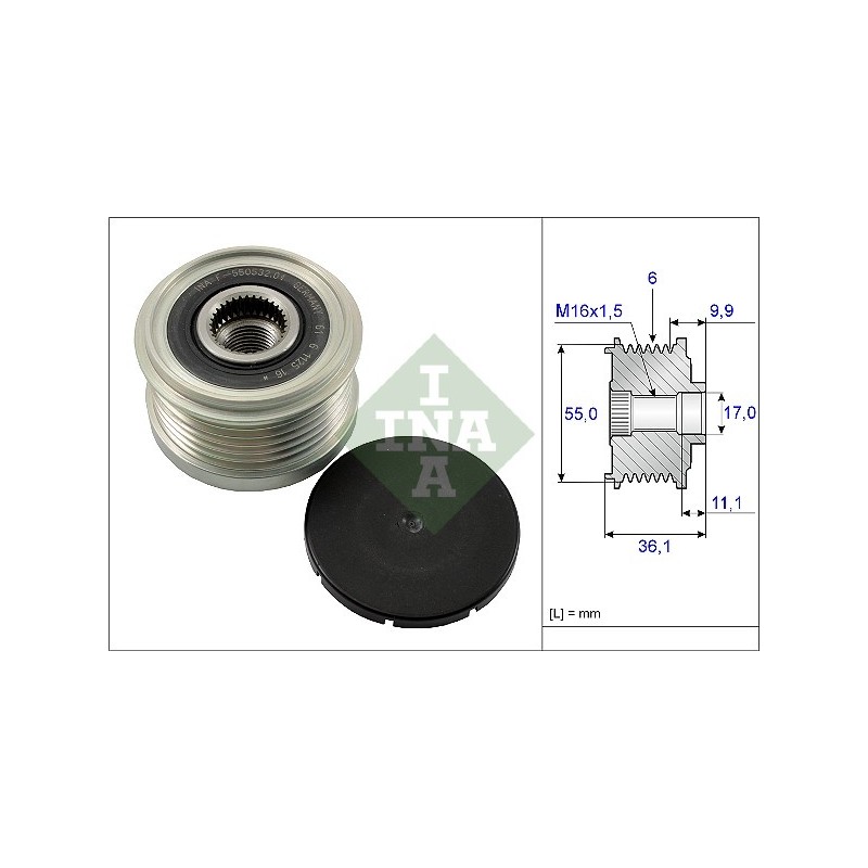 POULIE ROUE LIBRE, ALTERNATEUR POUR FIAT DUCATO 06