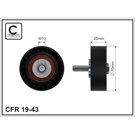 TENDEUR DE COURROIE TRAPÉZOÏDALE À NERVURES POUR FIAT SCUDO / ULYSSE 95