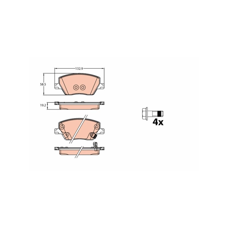 PLAQUETTES DE FREIN POUR FIAT TIPO 16