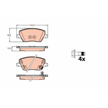 PLAQUETTES DE FREIN POUR FIAT TIPO 16