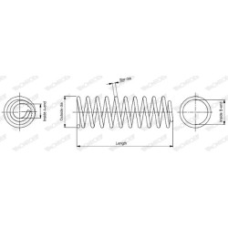 RESSORT DE SUSPENSION POUR FORD KA I 96
