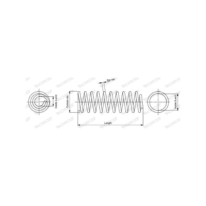 RESSORT DE SUSPENSION POUR FORD KA I 96