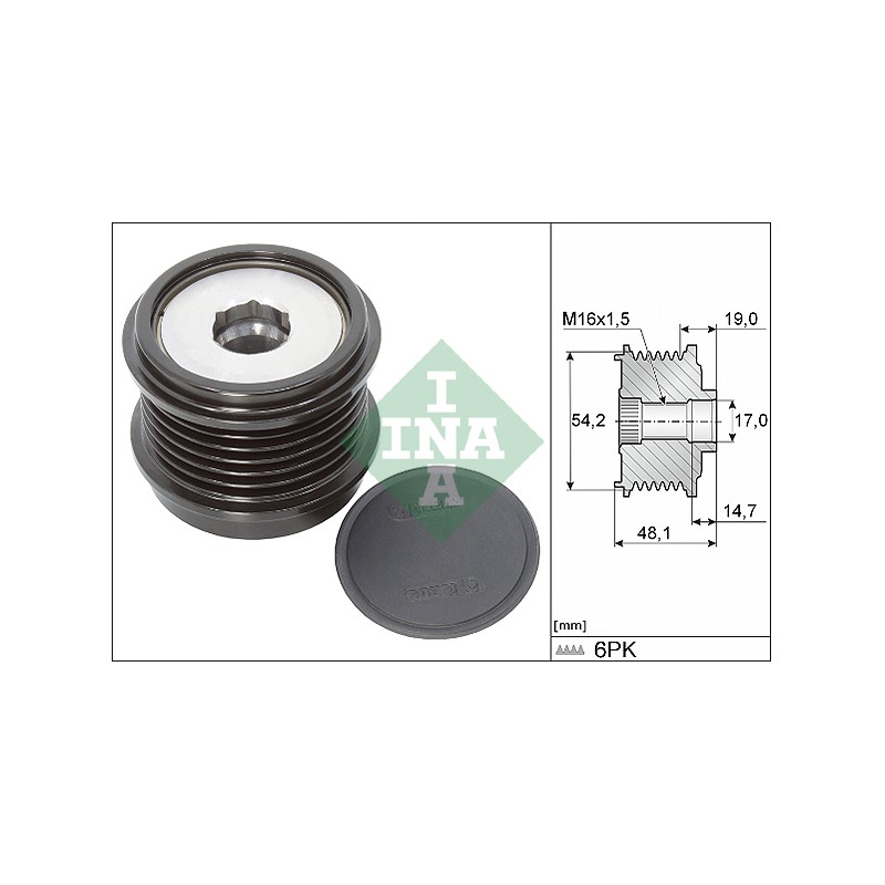 POULIE ROUE LIBRE, ALTERNATEUR POUR FORD TRANSIT 13