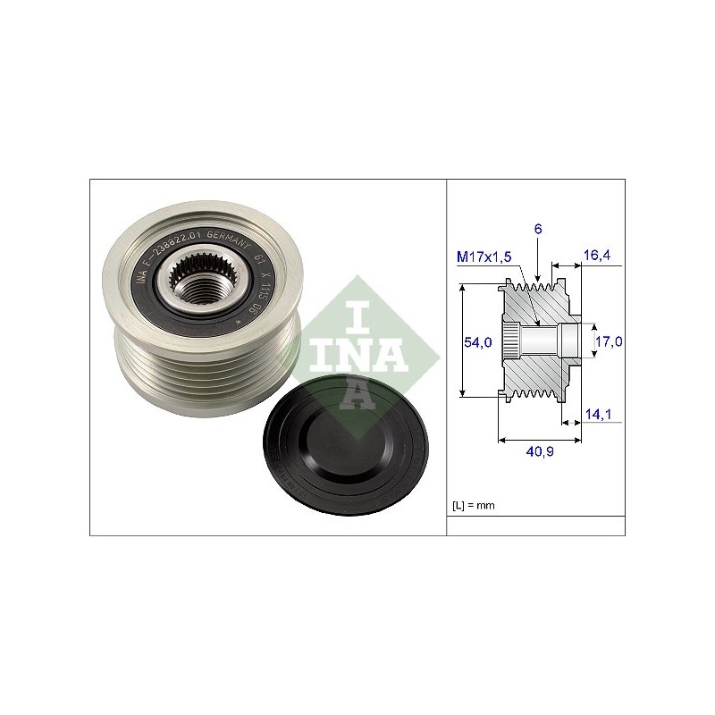 POULIE ROUE LIBRE, ALTERNATEUR POUR FIAT DUCATO 06