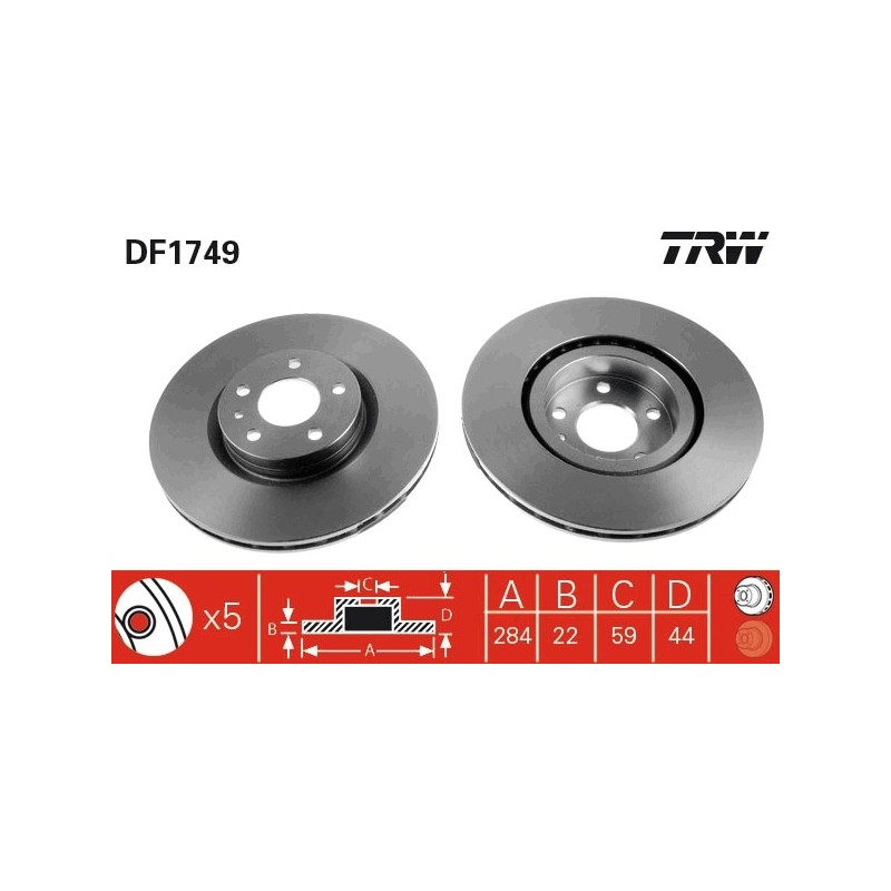 DISQUE DE FREIN POUR FIAT DOBLO 09