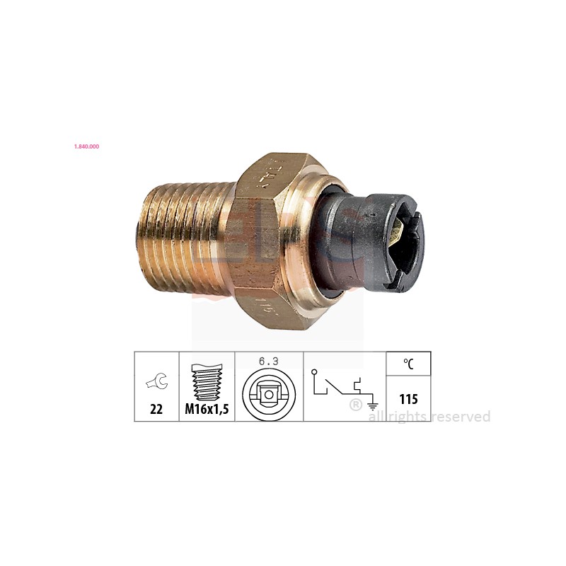 SONDE DE TEMPÉRATURE, LIQUIDE DE REFROIDISSEMENT POUR FIAT PUNTO 93
