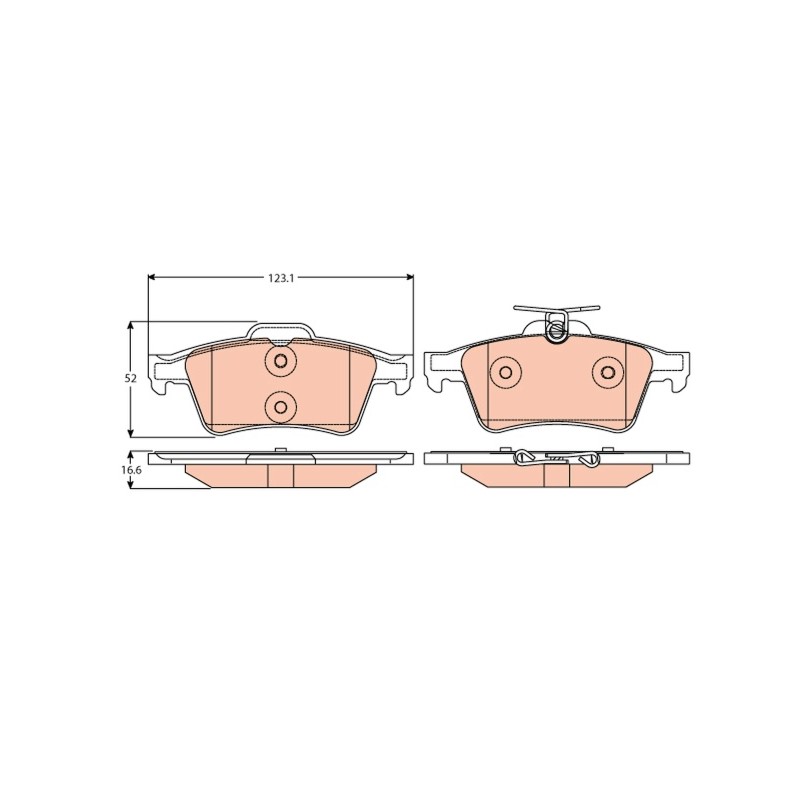 PLAQUETTES DE FREIN POUR FORD TRANSIT CONNECT 02