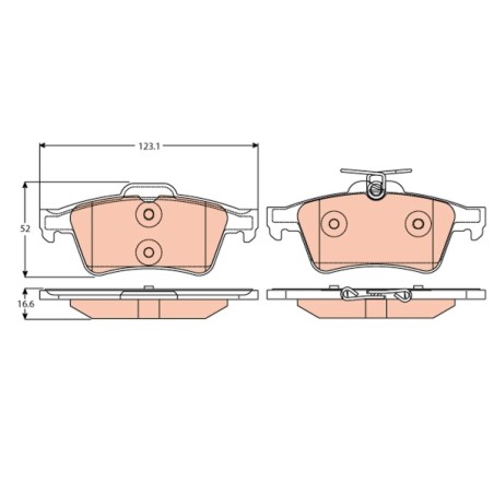 PLAQUETTES DE FREIN POUR FORD TRANSIT CONNECT 02