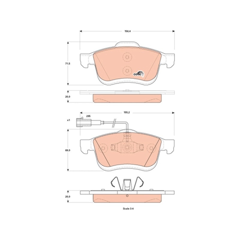 PLAQUETTES DE FREIN POUR FIAT DOBLO 09