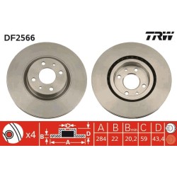 DISQUE DE FREIN POUR FIAT DOBLO 00
