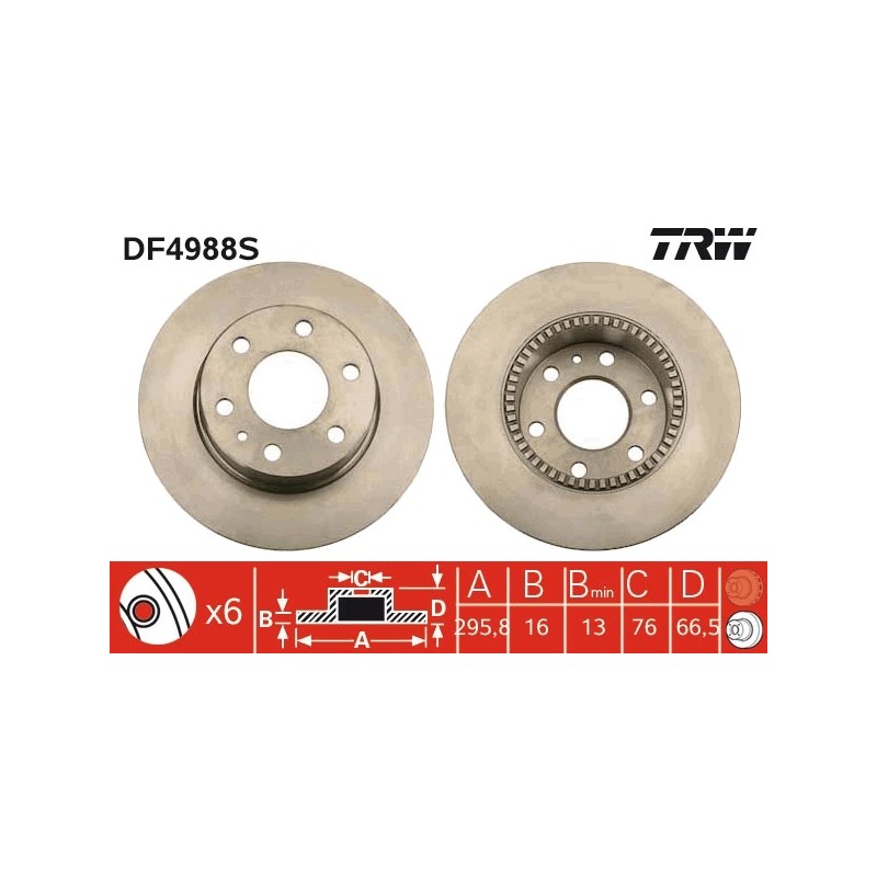 DISQUE DE FREIN POUR IVECO DAILY 06