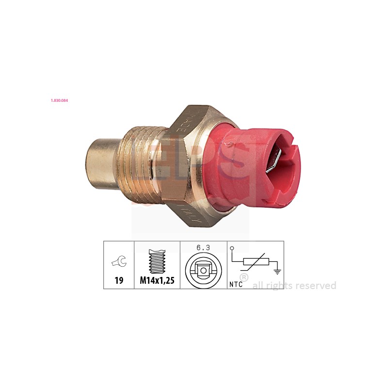 SONDE DE TEMPÉRATURE, LIQUIDE DE REFROIDISSEMENT POUR FIAT UNO 83