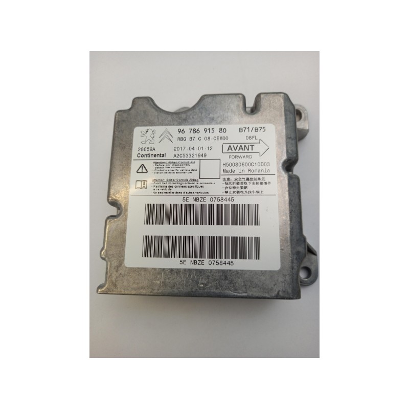 Pièce pour PEUGEOT/CITROEN - Control Unit, Airbag 9678691580