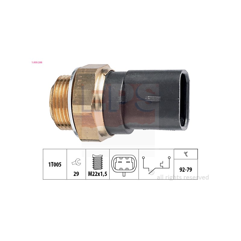 INTERRUPTEUR DE TEMPÉRATURE, VENTILATEUR DE RADIATEUR POUR IVECO DAILY 90