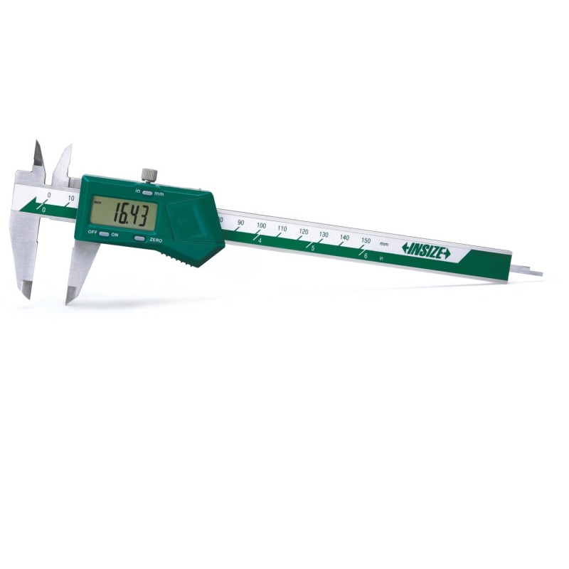 Insize 1108–150 W Digital Caliper without Thumb Roller, 0–150 mm/0–15.2 cm