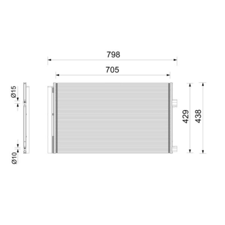 PIECE POUR RENAULT CONDENSEUR CLIMATISATION 921001261R