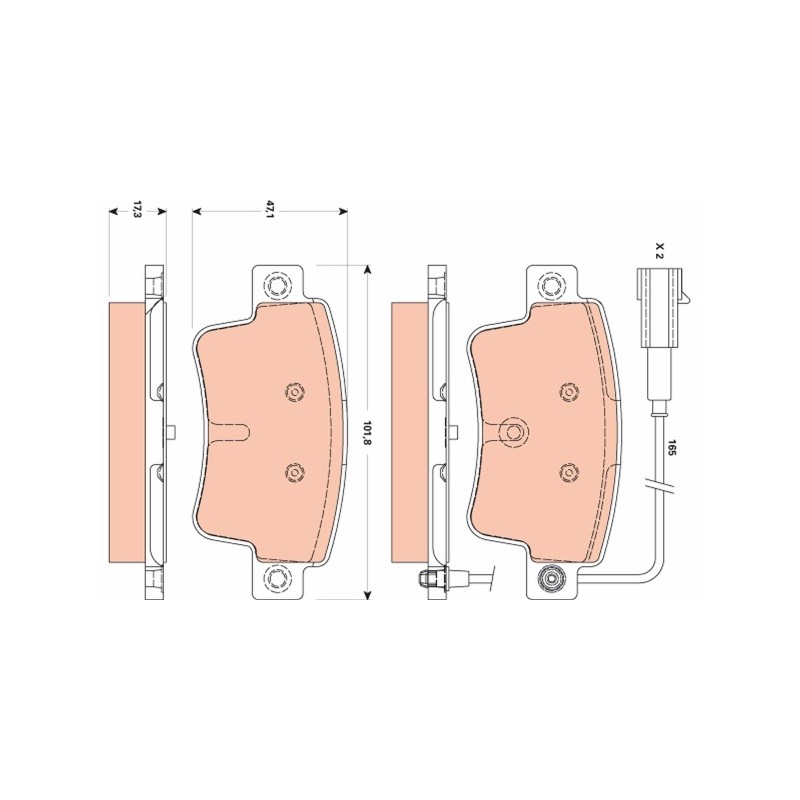 PLAQUETTES DE FREIN POUR FIAT PUNTO GRANDE 05