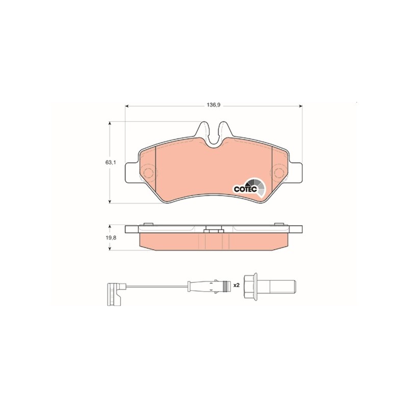 PLAQUETTES DE FREIN POUR MERCEDES SPRINTER 06