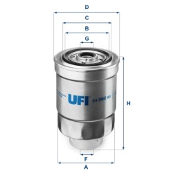 FILTRE À CARBURANT -  HYUNDAI GALLOPER 2.5D/ H 2.5D/OPEL CAMPO 2.5TD 01