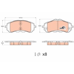 PLAQUETTES DE FREIN POUR CITROEN BERLINGO 18