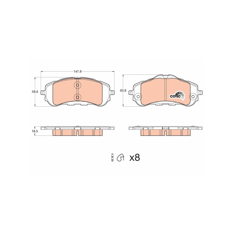 PLAQUETTES DE FREIN POUR CITROEN BERLINGO 18