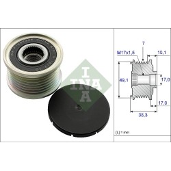 POULIE ROUE LIBRE, ALTERNATEUR POUR RENAULT MASTER III 10