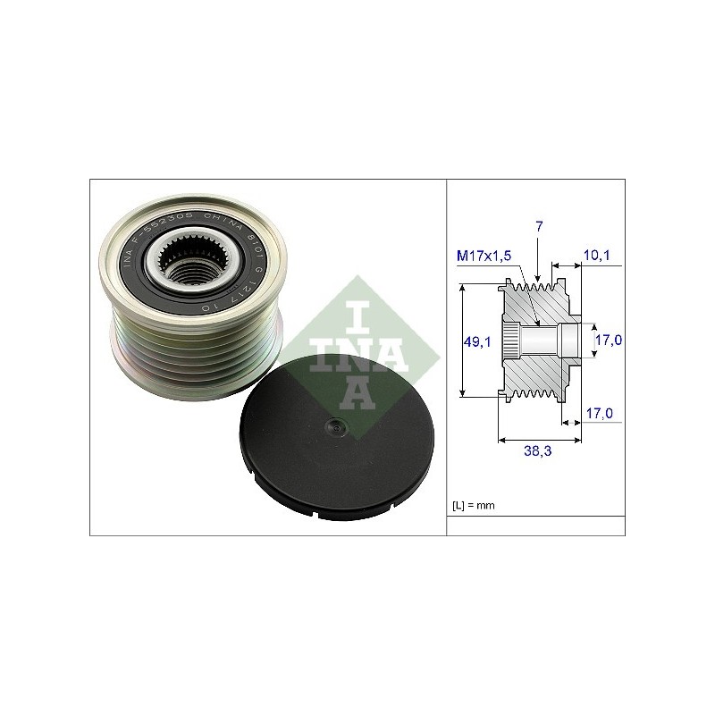 POULIE ROUE LIBRE, ALTERNATEUR POUR RENAULT MASTER III 10