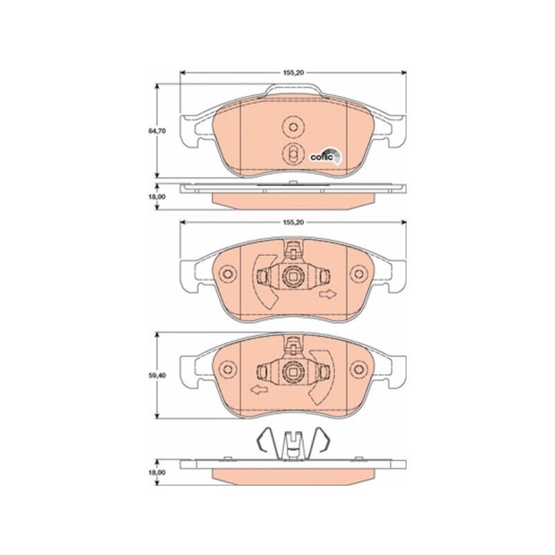 PLAQUETTES DE FREIN RENAULT MEGANE CC 10