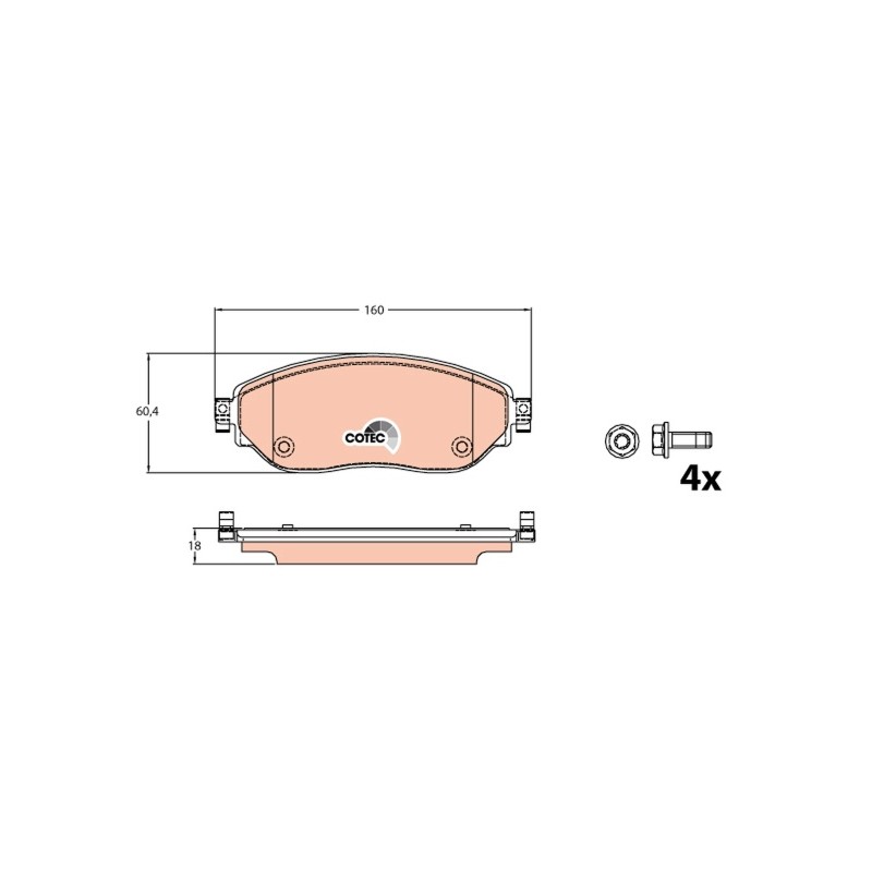 PLAQUETTES DE FREIN POUR RENAULT TRAFIC 14