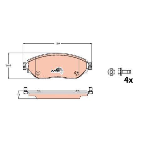 PLAQUETTES DE FREIN POUR RENAULT TRAFIC 14