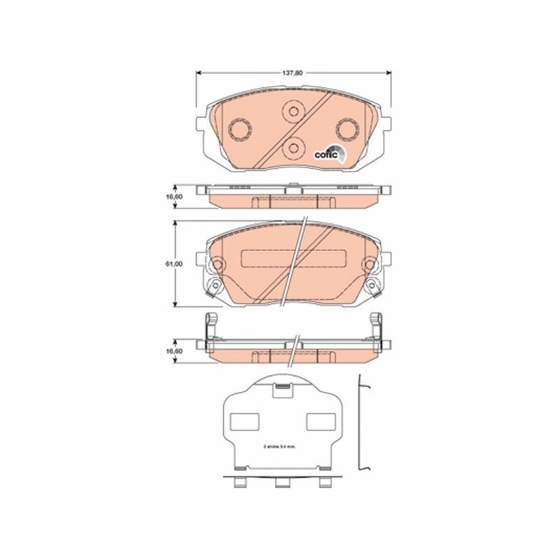 PLAQUETTES DE FREIN HYUNDAI TUCSON 20