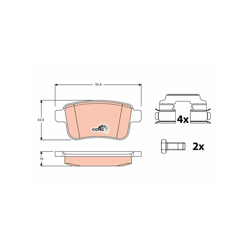 PLAQUETTES DE FREIN RENAULT KANGOO II 08