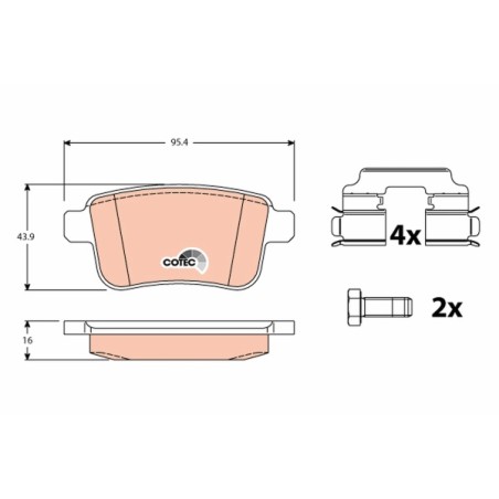 PLAQUETTES DE FREIN RENAULT KANGOO II 08