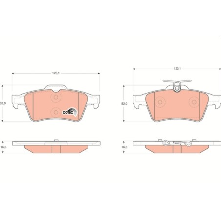PLAQUETTES DE FREIN POUR FORD TRANSIT CONNECT 02