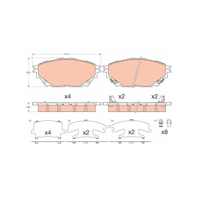 PLAQUETTES DE FREIN MITSUBISHI CANTER 01
