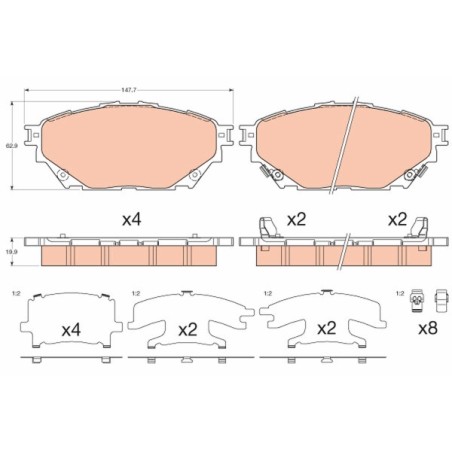 PLAQUETTES DE FREIN MITSUBISHI CANTER 01
