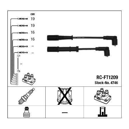 KIT DE CÂBLES D`ALLUMAGE POUR FIAT DOBLO 00