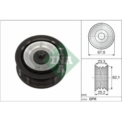 TENDEUR DE COURROIE TRAPÉZOÏDALE À NERVURES FIAT 500X 14