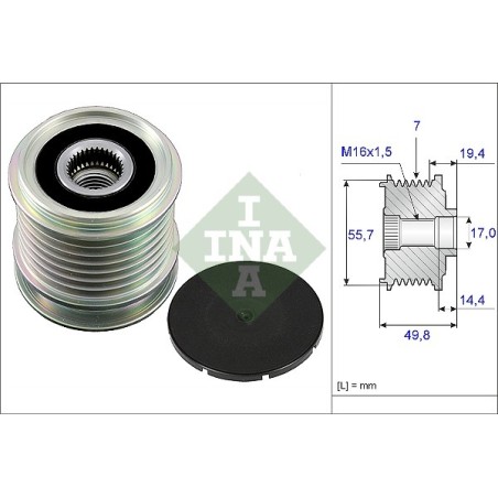 POULIE ROUE LIBRE, ALTERNATEUR MERCEDES E W210 95