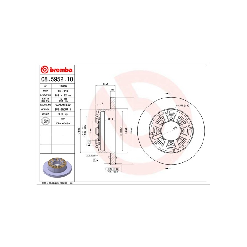 DISQUE DE FREIN POUR IVECO DAILY 06