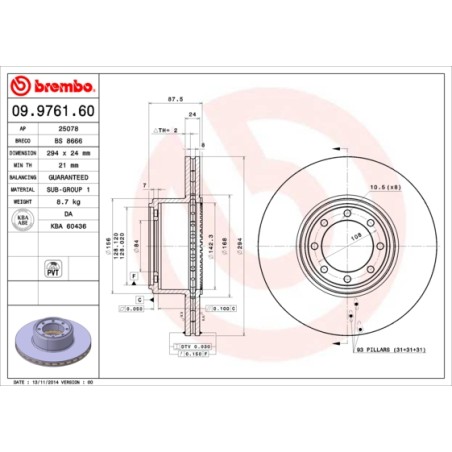 DISQUE DE FREIN POUR IVECO DAILY 06