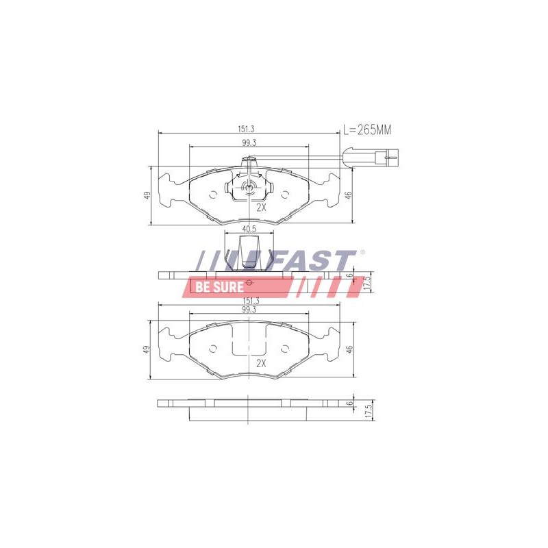 PLAQUETTES DE FREIN POUR FIAT PALIO/SIENA 97